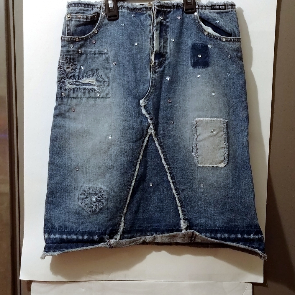 U.S. Polo Assn denim jean skirt 7/8